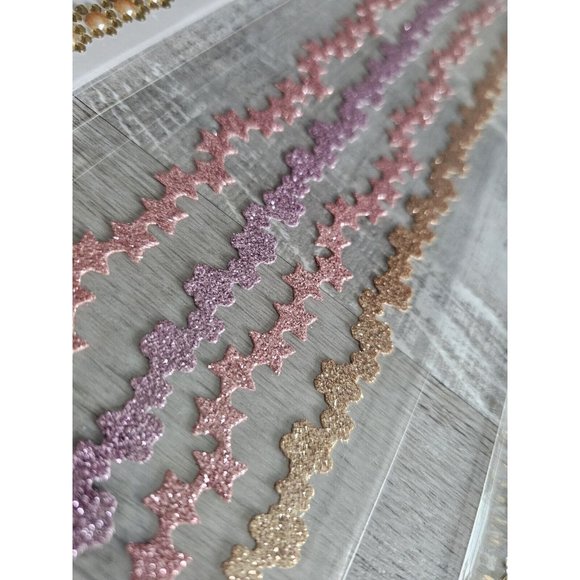 Sticker Lot Scrapbooking 3D Stickers 12" Borders Jewel Pearl Flowers Spring #112 - Picture 7 of 7